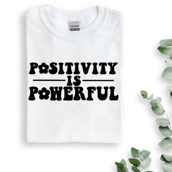 Positivity is Powerful Tshirt | Empowerment Tshirt | Retro Style Tshirt | - Picture 1 of 1
